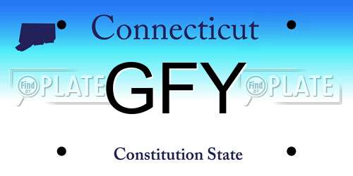 GFY Connecticut License Plate