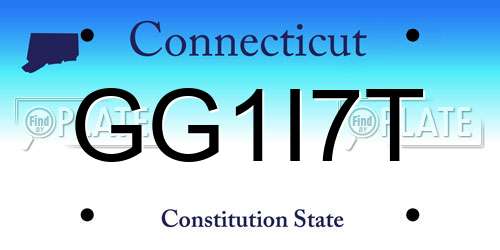 GG1I7T Connecticut License Plate