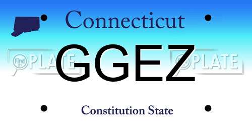 GGEZ Connecticut License Plate