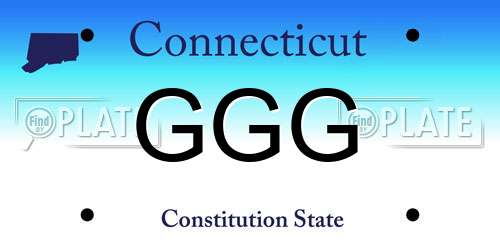 GGG Connecticut License Plate