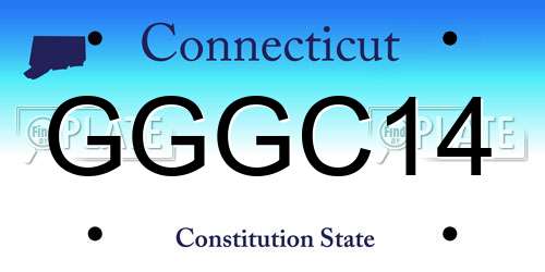 GGGC14 Connecticut License Plate