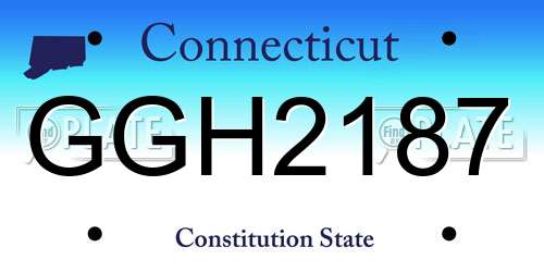 GGH2187 Connecticut License Plate