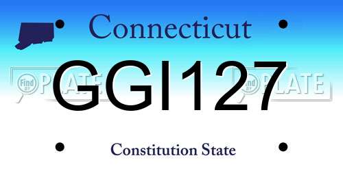 GGI127 Connecticut License Plate