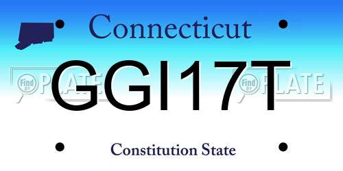 GGI17T Connecticut License Plate