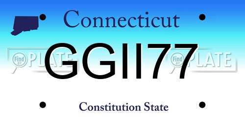 GGII77 Connecticut License Plate