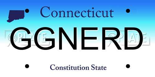 GGNERD Connecticut License Plate