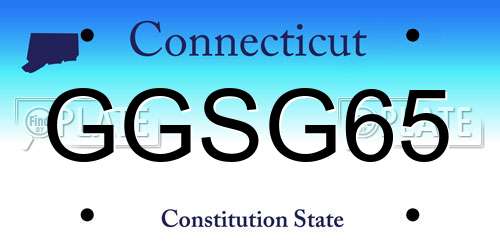 GGSG65 Connecticut License Plate