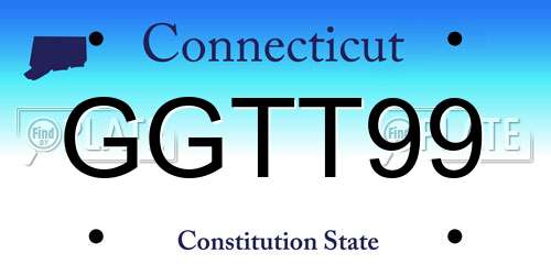 GGTT99 Connecticut License Plate