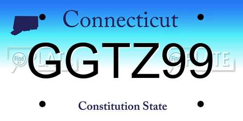 GGTZ99 Connecticut License Plate