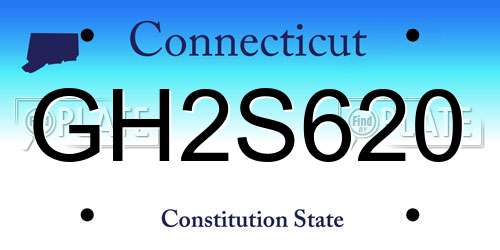 GH2S620 Connecticut License Plate