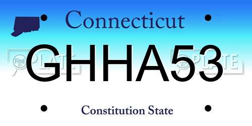 GHHA53 Connecticut License Plate