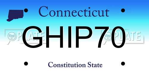 GHIP70 Connecticut License Plate