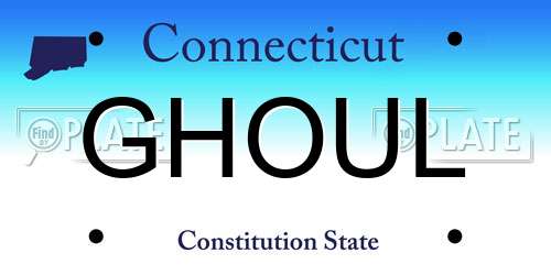GHOUL Connecticut License Plate