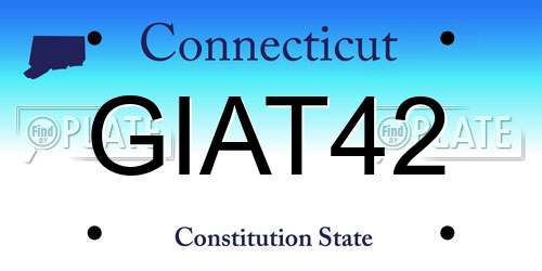 GIAT42 Connecticut License Plate