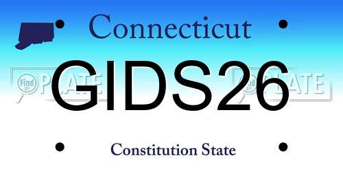 GIDS26 Connecticut License Plate