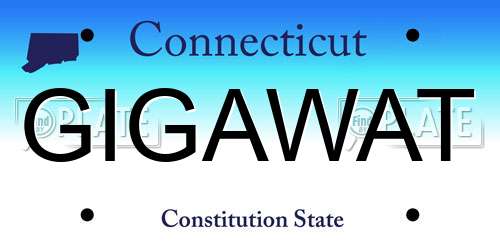 GIGAWAT Connecticut License Plate