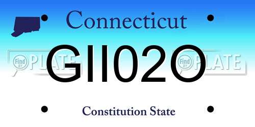 GII02O Connecticut License Plate