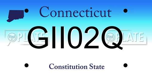 GII02Q Connecticut License Plate