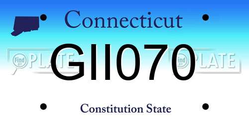 GII070 Connecticut License Plate