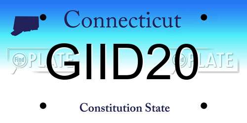 GIID20 Connecticut License Plate