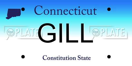 GILL Connecticut License Plate