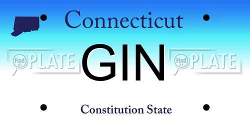 GIN Connecticut License Plate