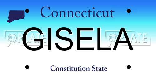 GISELA Connecticut License Plate