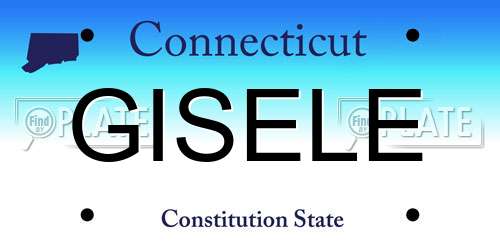 GISELE Connecticut License Plate