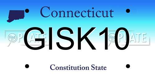 GISK10 Connecticut License Plate