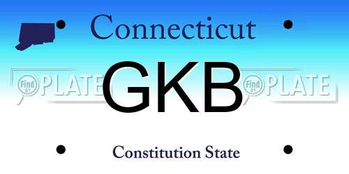 GKB Connecticut License Plate