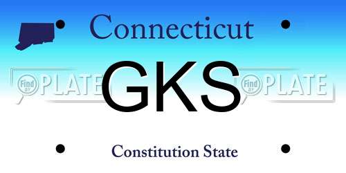 GKS Connecticut License Plate