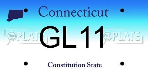 GL11 Connecticut License Plate