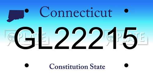 GL22215 Connecticut License Plate