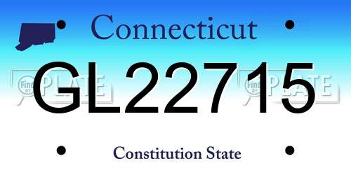 GL22715 Connecticut License Plate