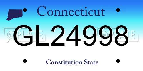GL24998 Connecticut License Plate