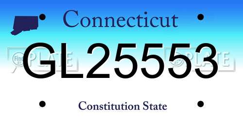 GL25553 Connecticut License Plate