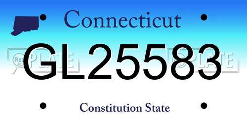GL25583 Connecticut License Plate