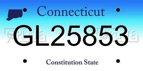 GL25853 Connecticut License Plate