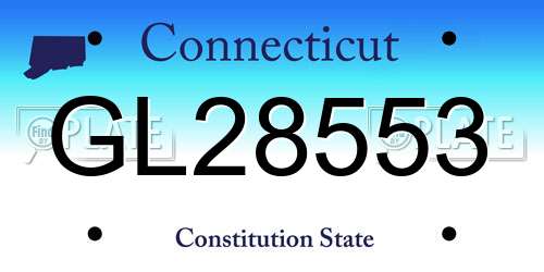 GL28553 Connecticut License Plate