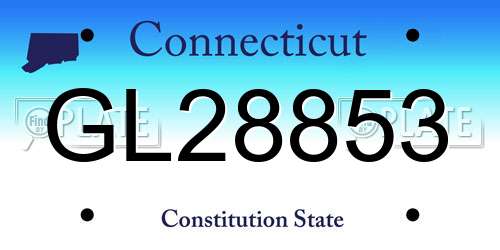 GL28853 Connecticut License Plate