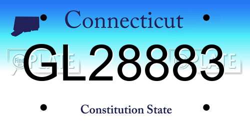 GL28883 Connecticut License Plate
