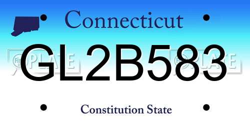 GL2B583 Connecticut License Plate