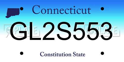 GL2S553 Connecticut License Plate