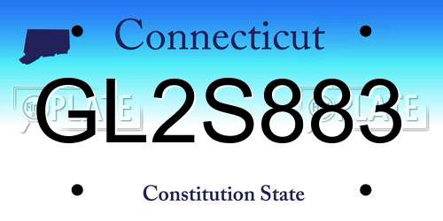 GL2S883 Connecticut License Plate