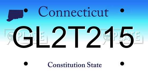 GL2T215 Connecticut License Plate