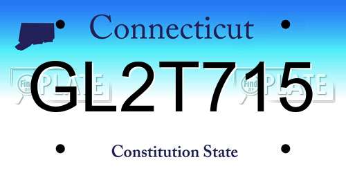 GL2T715 Connecticut License Plate