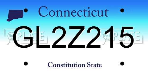 GL2Z215 Connecticut License Plate