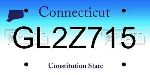 GL2Z715 Connecticut License Plate