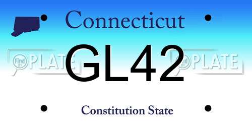 GL42 Connecticut License Plate