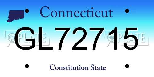 GL72715 Connecticut License Plate